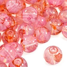 6mm PINK / RED MIX Glass