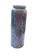 Vintage Large Diana Worthy - Crich pottery stoneware sgraffito vase