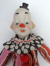Retro Clown with Ceramic Head Arms & Boots 23" tall