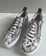  QVC RUTH LANGSFORD SNAKE TRAINER WITH ZIP DETAIL SIZE 36 UK 3.5 NEW 