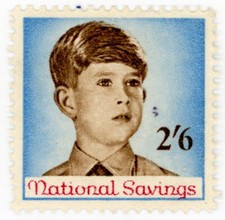 (I.B) Cinderella Collection : National Savings - Prince Charles 2/6d (1958)