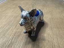 Marked 800 silver CORGI / DOG
