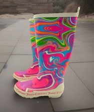 Juicy couture women’s multicoloured Wellington boots size 5. Eu 38