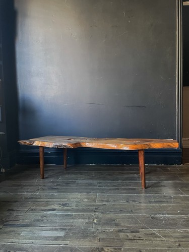 Vintage yew wood coffee - wood, table