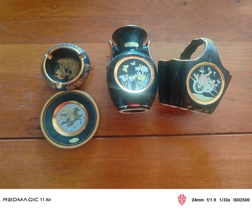 4pc vintage chokin art - 4pc, 24k