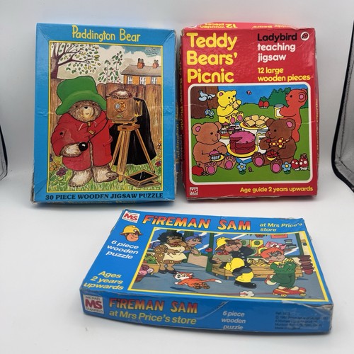 Vintage wooden puzzle bundle - wooden,