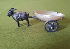 Novelty solid silver goat pin