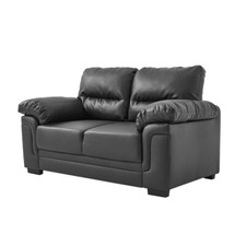 Seater faux leather sofa - &,