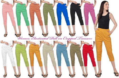 Women capri trousers - trousers, crop