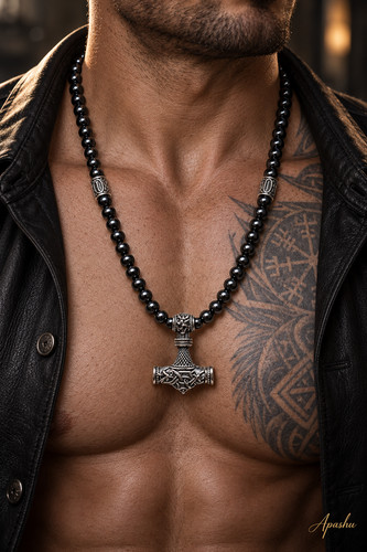 Thor hammer necklace mens - thor,