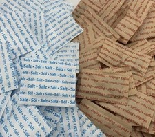 Salt and Pepper Sachets Choose Amount 50 - 2000 Multi Language