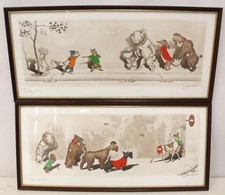 BORIS O'KLEIN No Entry + The Desecrator SIGNED French Art Prints FRAMED - T33