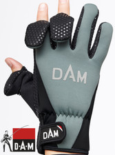 DAM Neoprene Fighter Glove Fishing Gloves Predator Non-Slip 3 Sizes Fold Back