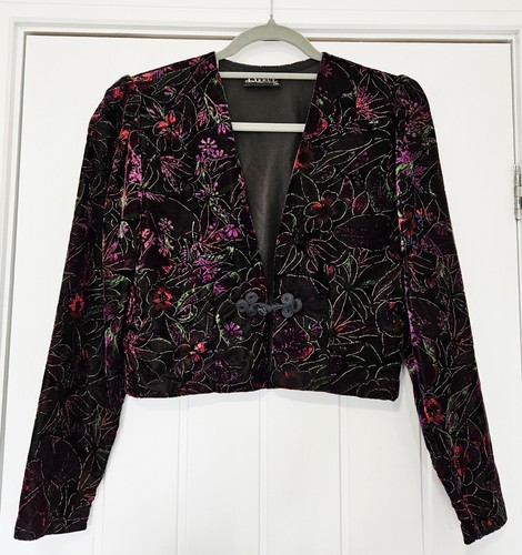 Vintage velvet cropped jacket - vintage,