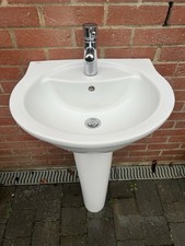 Ideal Standard Alto 55cm Basin Sink Pedestal Designer  +  Mono Chrome Basin Tap