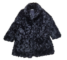 Mango Suit Black Faux Fur Coat