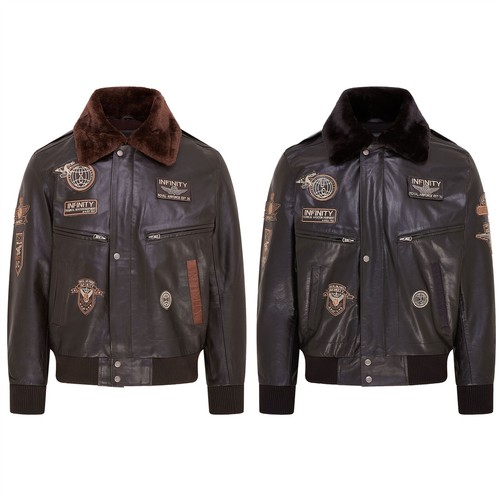 Mens leather bomber jacket air - jacket,