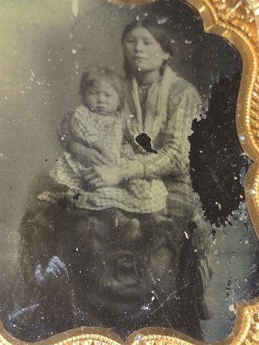 1860s ambrotype native - ambrotype, of