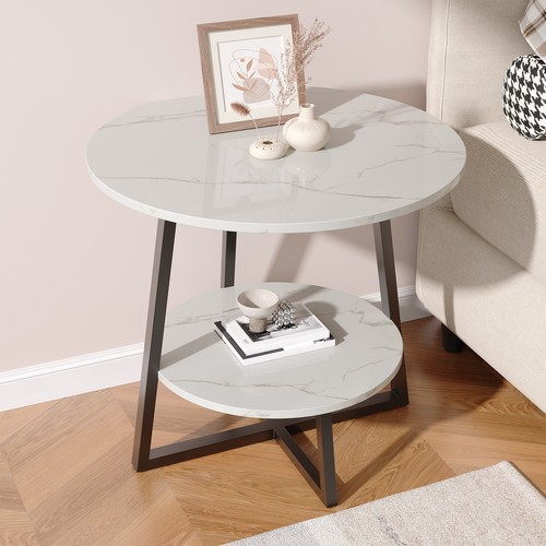 2tier dia 60cm coffee table - dia.60cm,