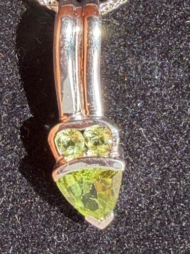 925 sterling silver - silver, peridot