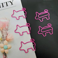 Pink Piggy Pig Paper Clips