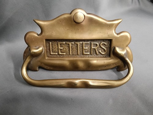 Brass letterbox very - very, ornate