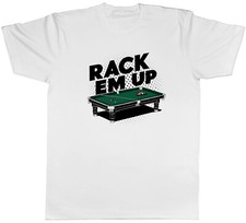 Rack Em Up Mens T-Shirt Pool Billiards Table Tee Gift
