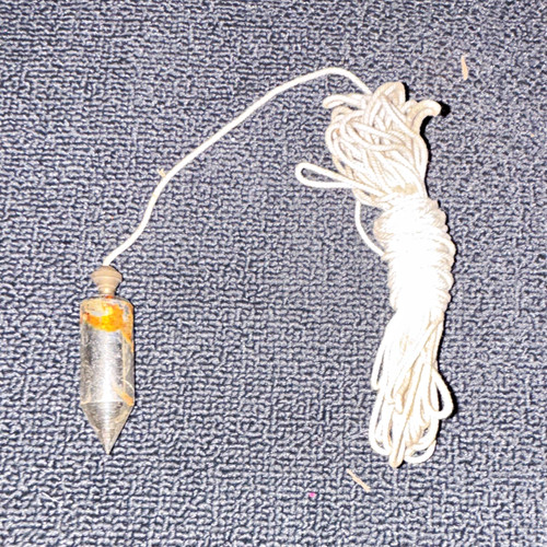 Metal plumb bob with string - metal,