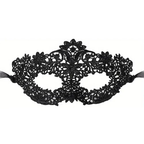 1pcs black lace masquerade - black,