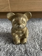Vintage Brass Teddy Bear