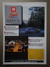 VAUXHALL SPORT NEWS orig 1989