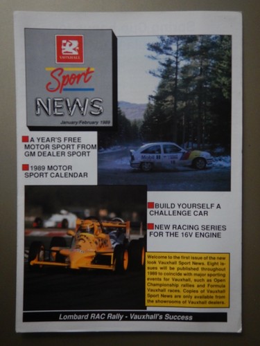 Vauxhall sport news orig 1989 - sport,