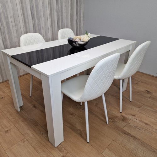 White black dining - white,