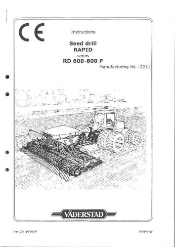 Vaderstad seed drill rapid - vaderstad,