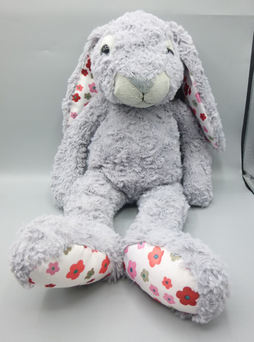 Wilko grey bunny rabbit floral - grey,