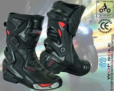 Mens Black & Red CE Motorbike