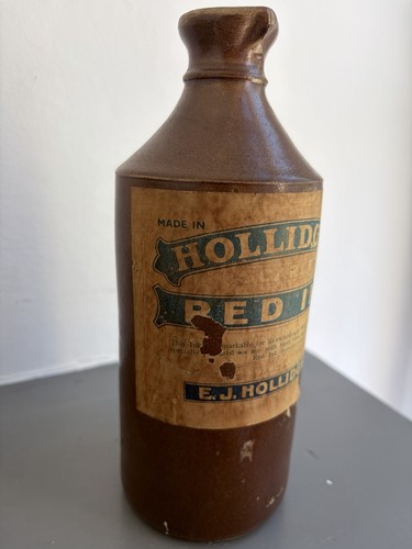 Antique stoneware ink bottle - stoneware,
