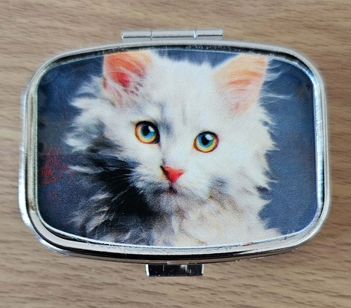 Beautiful white cat rectangle - cat,