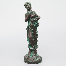 Vintage Ancient Roman Greek Lady Statue Figure Ornament 15.5cm Tall