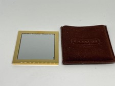 COACH Gold Tone Square Compact