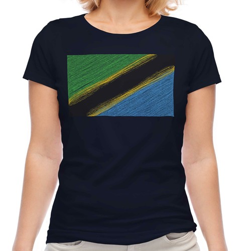 Tanzania scribble flag ladies - tanzania,