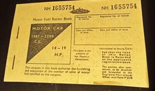 MOTOR FUEL RATION BOOK -
