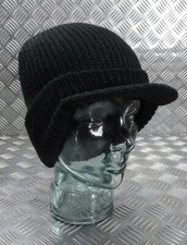 Black Peak / Peaked Beanie Hat