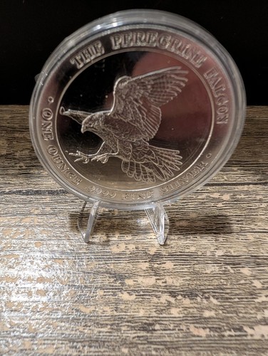 1oz silver peregrine - silver, falcon