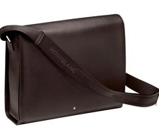 NEW*MONTBLANC*MEISTERSTUCK MESSENGER LAPTOP BAG*SATCHEL*BROWN LEATHER SOFT GRAIN