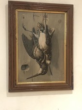 Late 19th Century Trompe L oeil Study " Woodcock & Snipe " Picture Framed