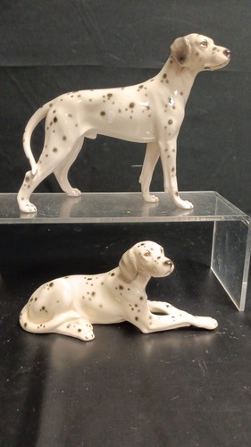 Vintage pair dalmatian dogs - pair,