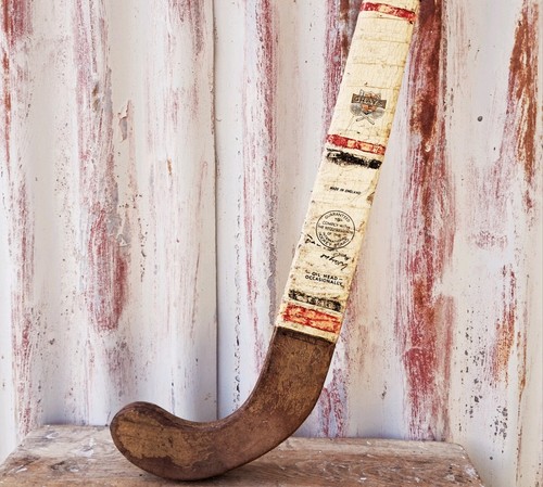 Vintage wooden hockey stick - wooden,