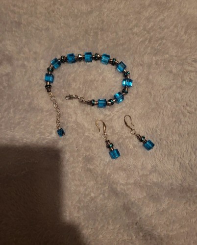Silver braclet with - silver, rings