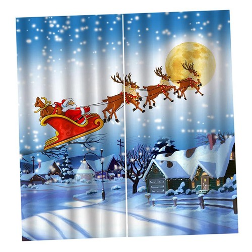 Christmas santa curtains - santa,